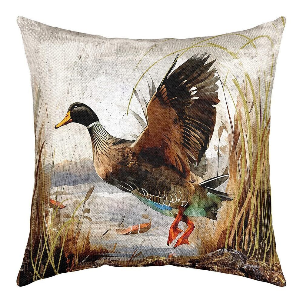 9530 Mallard Duck Cushion Cover Boys Girls Wild Duck Hunting Throw Pillow